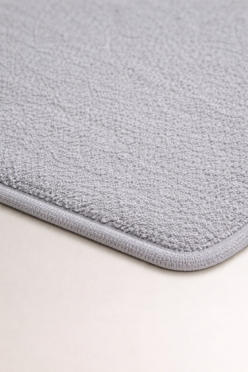 ALFOMBRA BAÑO ALGODÓN PUNTO DE ARROZ GRIS