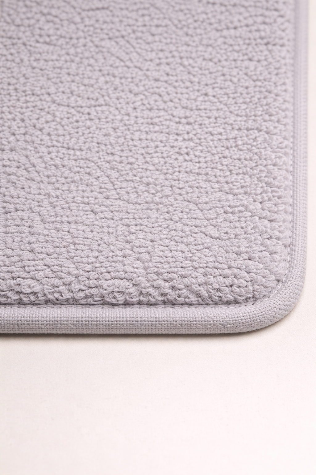 ALFOMBRA BAÑO ALGODÓN PUNTO DE ARROZ GRIS
