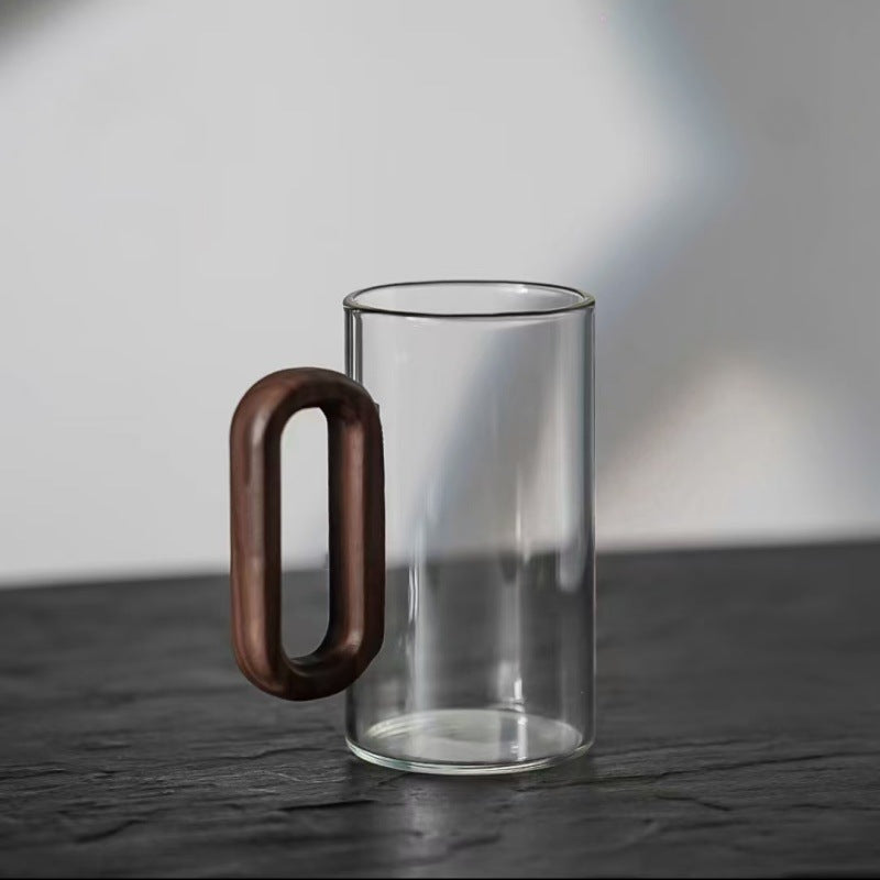Vaso Mug Vidrio ™ con Asa Madera