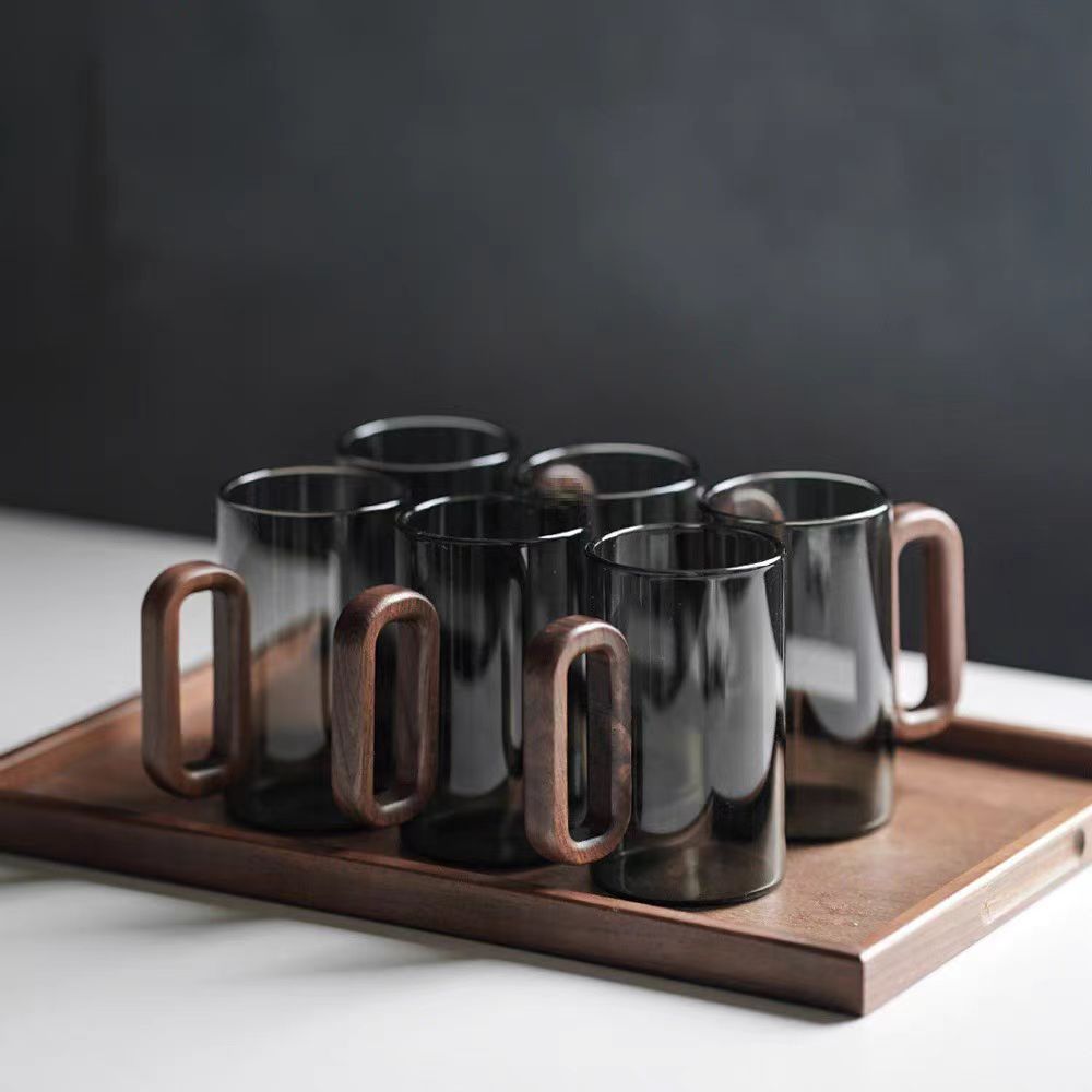 Vaso Mug Vidrio ™ con Asa Madera