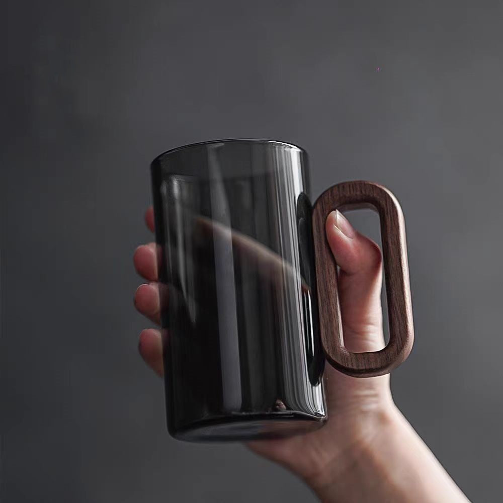 Vaso Mug Vidrio ™ con Asa Madera